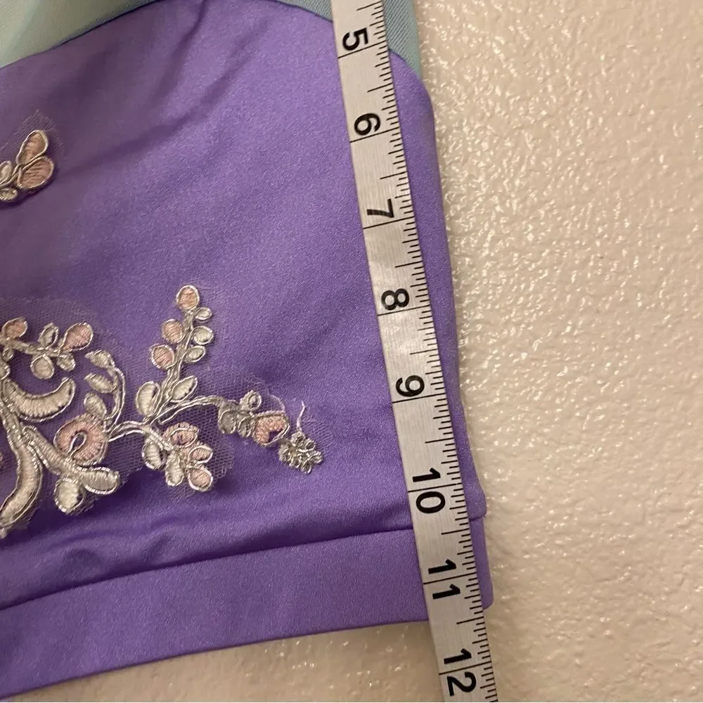 Weissman dance costume ombre purple lavender top True Colours 12734 MC 10/12